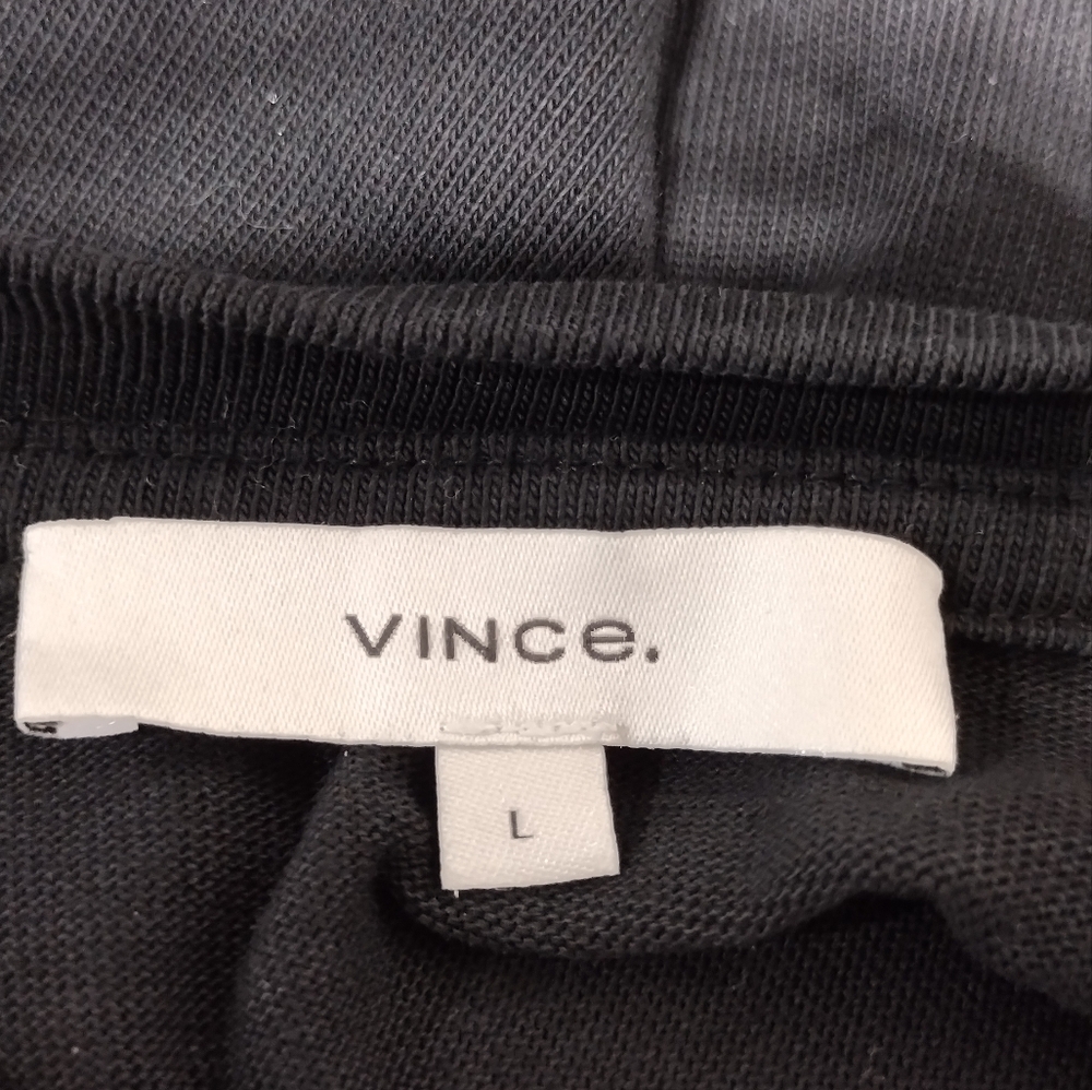 Vince Tie Waist Casual Dress Women's L Black Comfy Minimalist Vacation Office - Picture 7 of 9